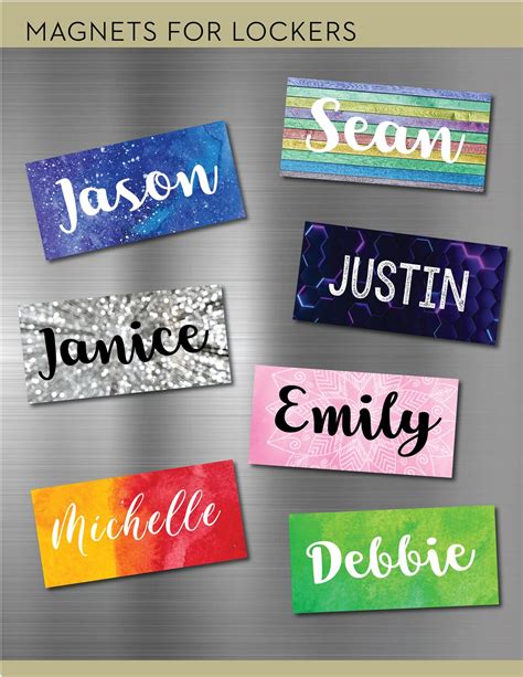 Custom Locker Magnet Name Personalized Magnet Names Teachers Doctors