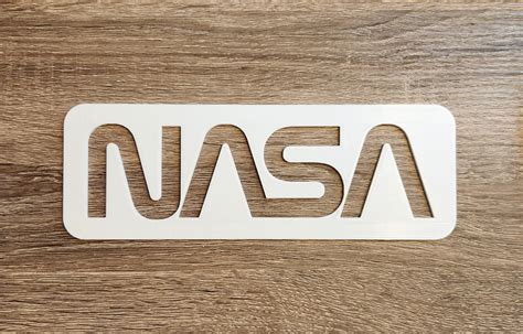 Nasa Worm Logo Stencil Resusable Diy Craft Stencil Stl File Dxf File