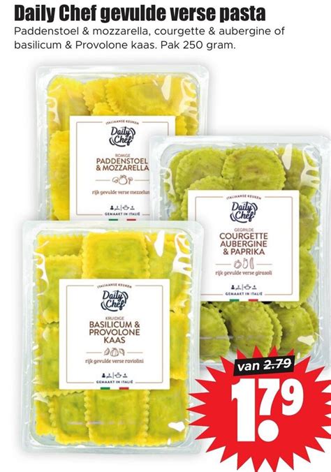 Daily Chef Gevulde Verse Pasta 250g Aanbieding Bij Dirk