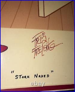 Daffy Duck Cel Warner Brothers Stork Naked Rare Hand Signed Friz Freleng Cell Rare Warner Bros