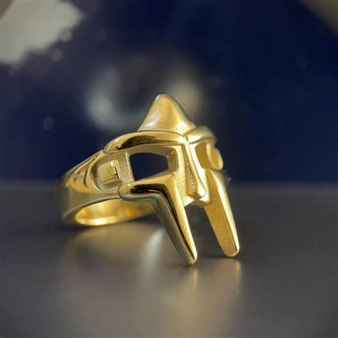 Classic Mf Doom Ring Stainless Steel Silver Mf Doom