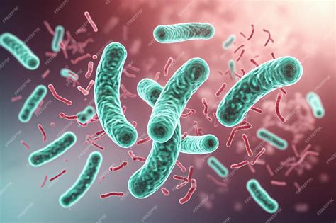 Premium Photo Cholera Virus Bacteria Rendered In 3d On A Colorful Background