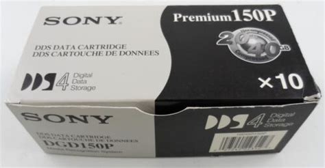 Box Of 10 Sony Dgd150p Dds4 2040gb Data Cartridges New Ebay