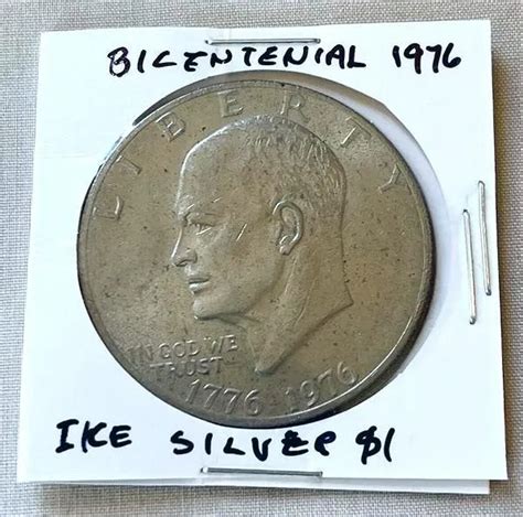 Three Bicentennial Coins One Eisenhower Dollar Two Kennedy Half Dollars