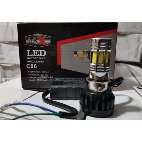 Drx Motorcycle Headlight C06 60w 6 Led Shopee Philippines