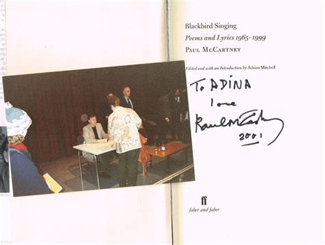 Paul McCartney, Blackbird Singing: Songs and Lyrics 1965-1999. Signed ...