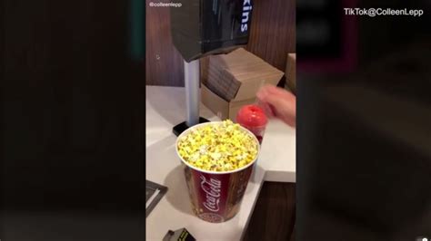 TikToker Shows Hack To Evenly Butter Popcorn With A Straw YouTube