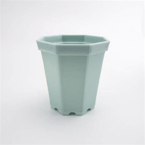 POT DE FLEUR Bleu 6 8x4 8x7 4cm Pots De Fleurs Octogonaux En Plastique