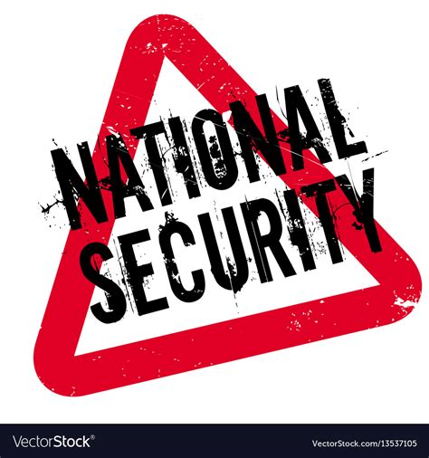 National security rubber stamp Royalty Free Vector Image