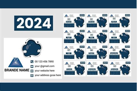 Creative Modern Table Calender Template Design 2024 26526031 Vector Art at Vecteezy