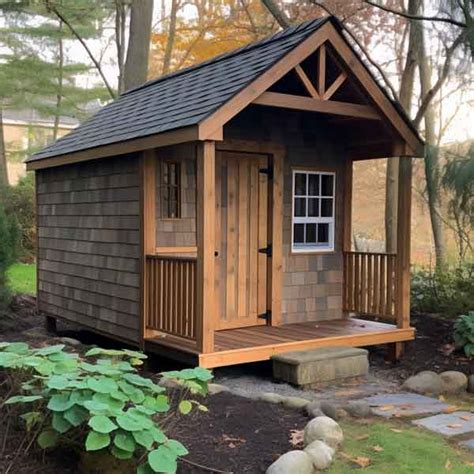 X Gable Shed Plan With Porch