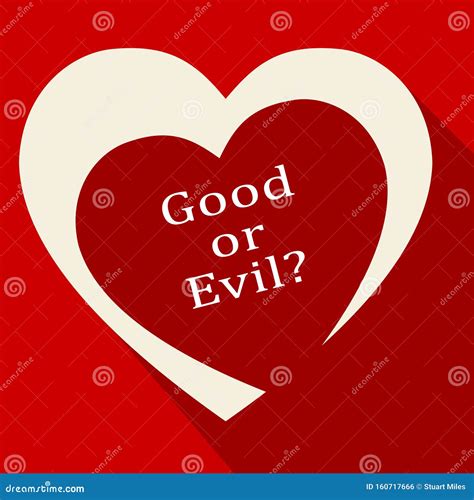 Evil Versus Good Heart Means Faith in God or the Devil - 3d