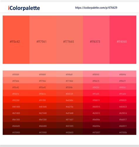 Pink Salmon Procreate Palette 30 Hex Color Codes Instant Digital