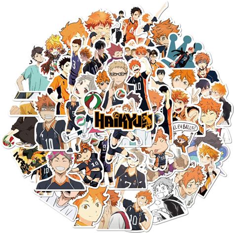 Haikyuu Sticker Pack Of 50 Stickers Waterproof Durable