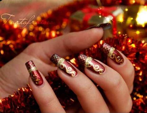 Uñas De Navidad 50 Excelentes Ideas Decoración De Uñas Manicura Y