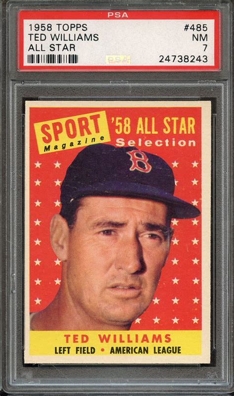 Lot Detail Topps Ted Williams All Star Psa Nm