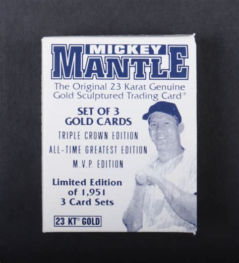 Complete Set Of Le Bleachers Mickey Mantle Kt Gold Cards