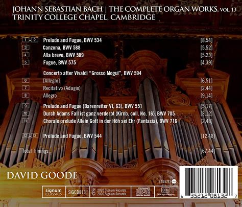 David Goode Complete Organ Works 13 CD EBay