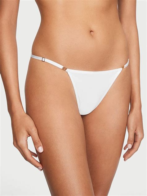 Ayarlanabilir Askılı Bikini Külot Beyaz Victoria s Secret