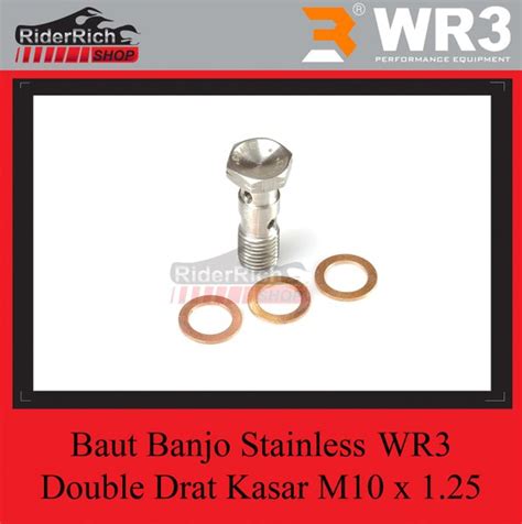 Jual Baut Banjo Double Drat Kasar WR3 Untuk Kaliper Or Master Brembo Di