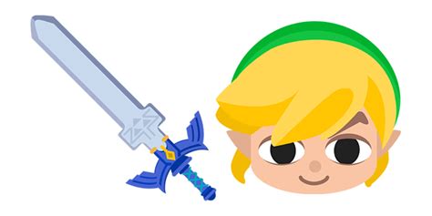 The Legend Of Zelda Toon Link Master Sword Cursor Custom Cursor