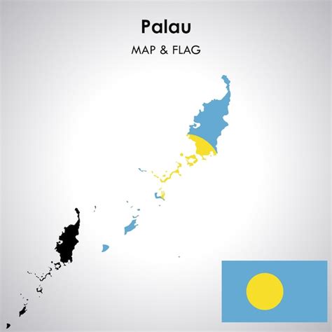 Premium Vector Palau Flag And Map Design Map Flag Vector File