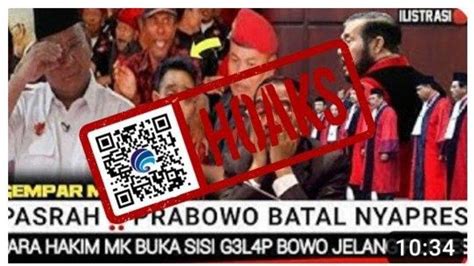 Hoax Prabowo Subianto Batal Nyapres Setelah Anwar Usman Dipecat Dari