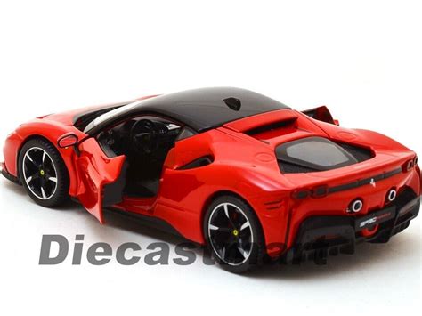 Bburago 124 Ferrari Sf90 Stradale Red Diecast Model Car 18 26028 New