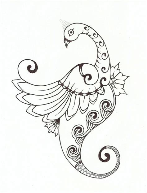 Peacock Drawing Peacock Tattoo Heena Design Mehndi Designs Peacock