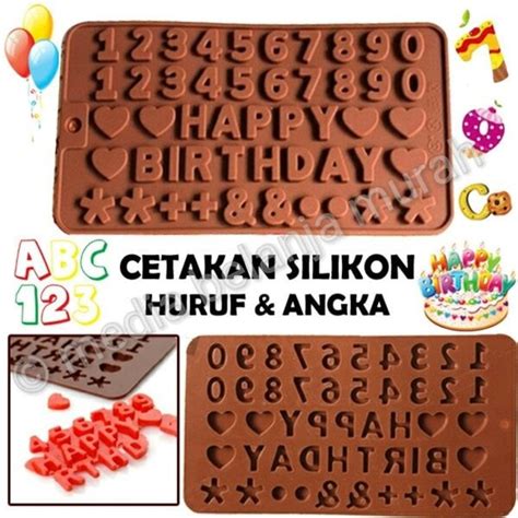 Jual Jual CETAKAN COKLAT PUDING SILIKON HURUF ANGKA CETAKAN PUDINGUNIK