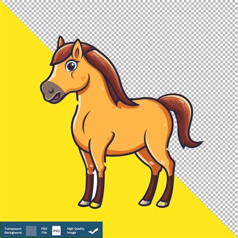 Vector cavalo fofo galopando rapidamente ilustração vetorial de desenho