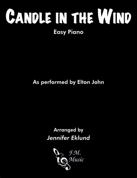 Candle In The Wind (Easy Piano) By Elton John - F.M. Sheet Music - Pop ...