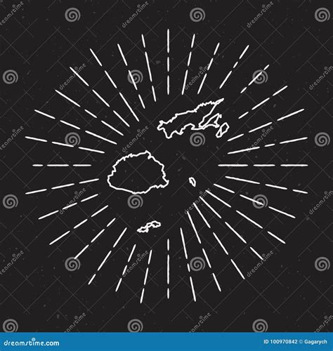 Fiji Vector Map Isolated On White Background High Detailed Black