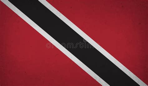 Bandeira De Trinidad E Tobago Isolada Em Fundo Branco Ilustra O Do