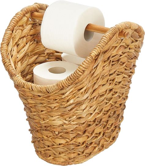 Amazon Mdesign Rustic Farmhouse Water Hyacinth Toilet Paper Holder