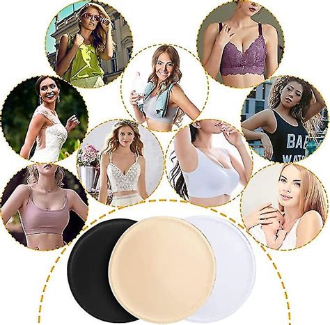 3 Paar BH Pads Einsätze Herausnehmbare BH Einsätze Pads BH Cups Einsätze für Sport BH und Bikini