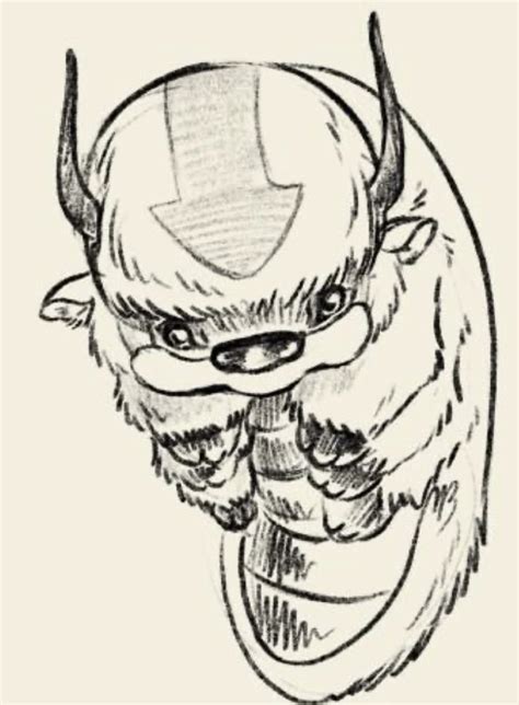 appa baby avatar   airbender dragon drawing yip yip tattoo