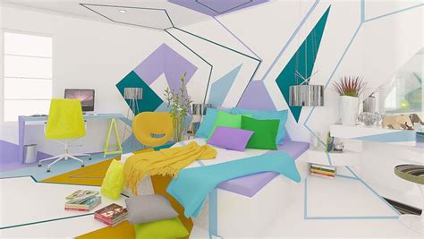 A Room With Colorful Furniture And Decor In It