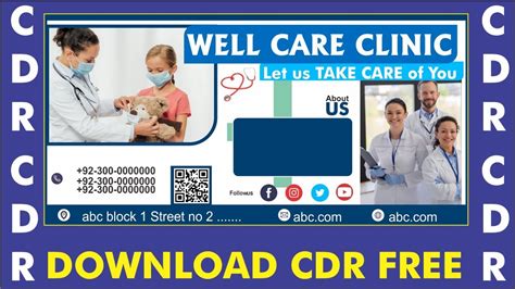 Simple Design For Clinic I Dowload Free I Hospital Flex Desgn Cdr Youtube