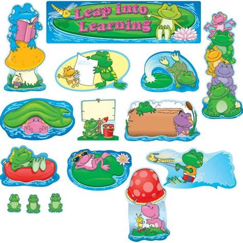 Cd 110041 Frogs Mini Bulletin Board Set By Carson Dellosa Walmart