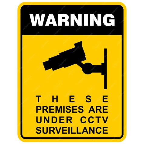 Premium Vector | Warning these premises are under cctv surveillance