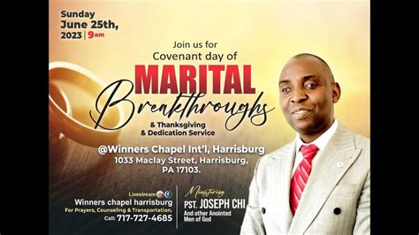 Covenant Day Of Marital Breakthroughs Sunday Th June Youtube