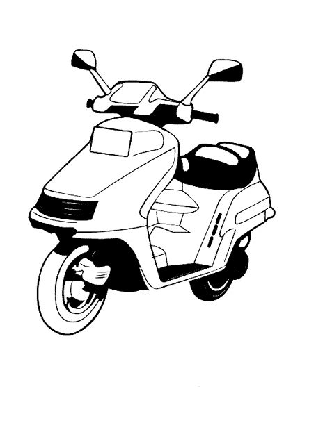 Dessins Gratuits Colorier Coloriage Scooter Imprimer