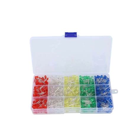 Kit De LEDs 5mm 5 Cores 500 Unidades