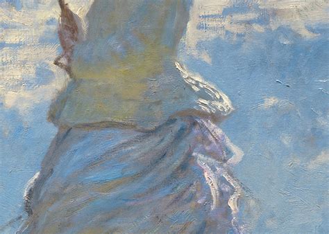 Regardons de plus près la femme à l ombrelle de Claude Monet Peintre