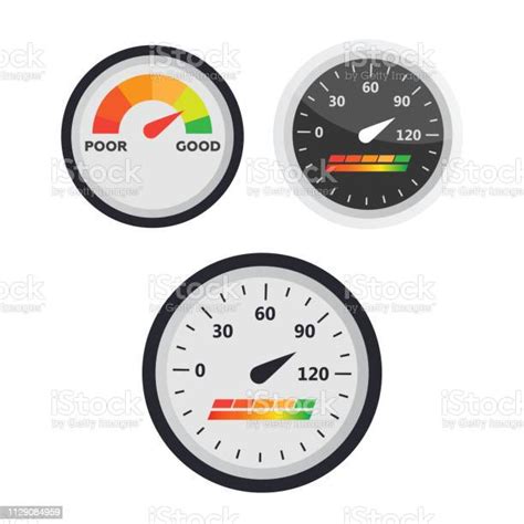 Credit Score Indicators Gauges Vector Set Stock Illustration Download