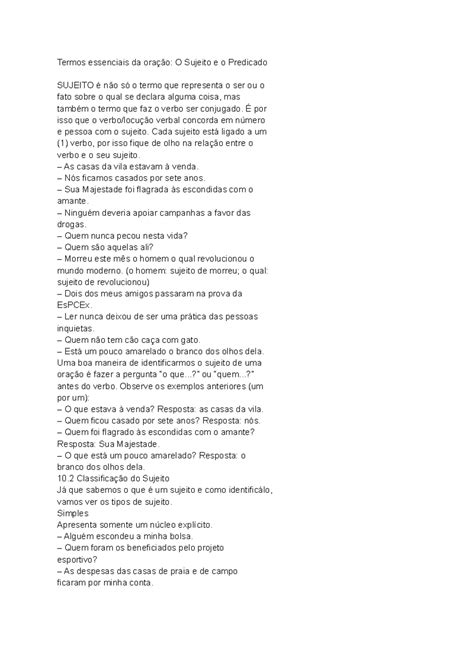 Termos Essenciais Da Oração 1
