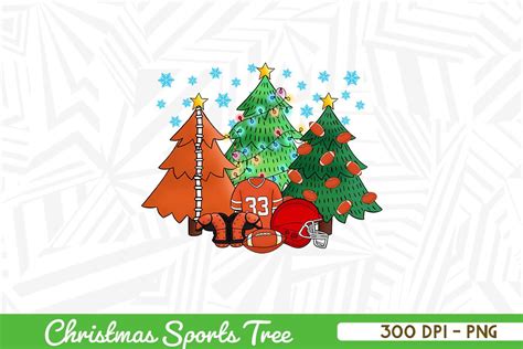 American Football Christmas Tree PNG Graphic by Zanynoti · Creative Fabrica