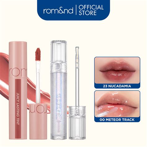 Combo Son Tint Romand Juicy Lasting Tint Son Bóng Romand Glasting Water