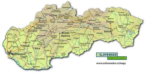 Podrobná mapa Slovenska :: Slovensko-chat